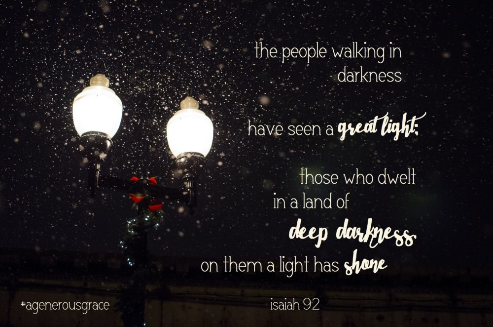 people walking in darkness