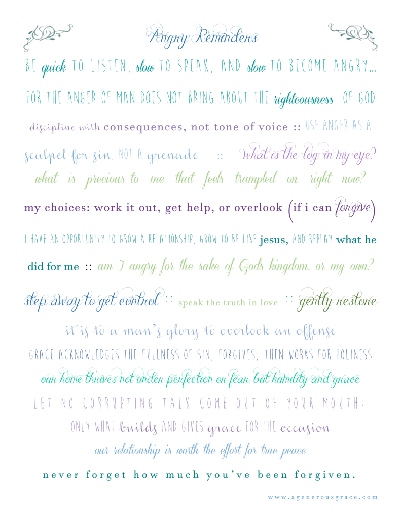 Freebie Friday! Printable Poster: Reminders for Handling Anger - THE ...