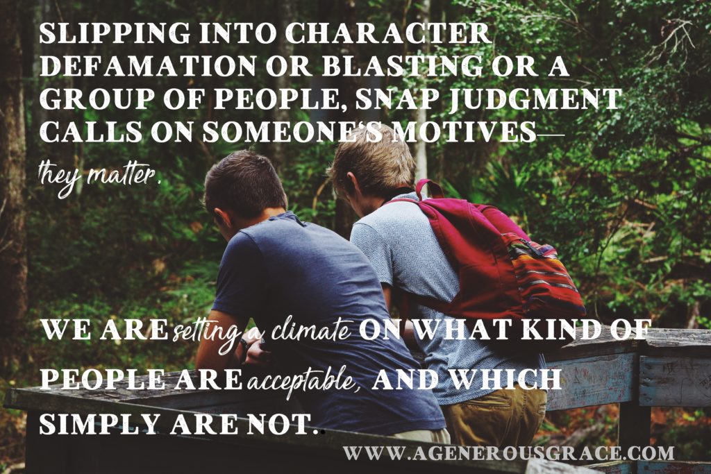 character defamation safety acceptable people