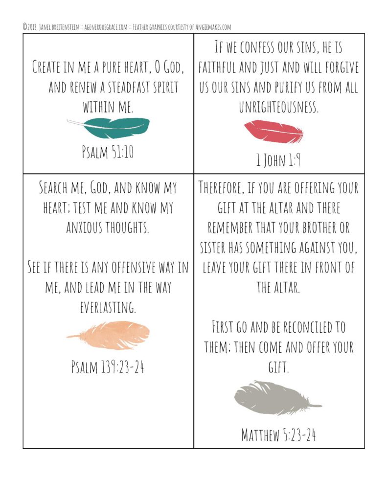 confession Scripture memory